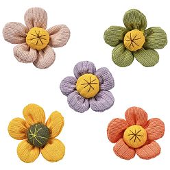 (52) Непрозрачная лаванда 10 шт. 5 цвета подсолнух ватные булавки, платиновые железные броши для рюкзаков, разноцветные, 55x54.5 мм, 2 шт / цвет