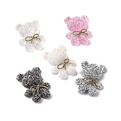 (52) Непрозрачная лаванда Непрозрачные кабошоны из смолы, нести с бантом, для изготовления поделок, разноцветные, 32.5x24.5x9.5 мм