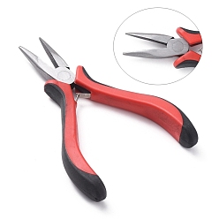 Черный Цвет Металла Клещи углерода стали ювелирные изделия, Мини плоскогубцы иглы, полирование, металлический черный , 130 мм