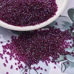(DB1747) Аметистовый с Фуксиновой Подкладкой AB Бусины miyuki delica, цилиндр, японский бисер, 11/0, (дб 1747) фуксия выложены аметист AB, 1.3x1.6 мм, отверстия: 0.8 мм, около 10000 шт / мешок, 50 г / мешок