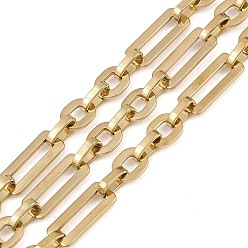 Настоящее золото 18K 201 Овальные цепочки из нержавеющей стали с прямоугольными звеньями, ионное покрытие (ip), несварные, с катушкой, реальный 18 k позолоченный, ссылка: 10.5x8.5x1.5мм и 20.5x8x1.5мм