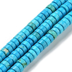 Магнезит Крашеные нити из натурального магнезита, диск, Heishi бусы, 4x2 мм, отверстие : 0.5 мм, около 179~181 шт / нитка, 15.83'' (40.2 см)