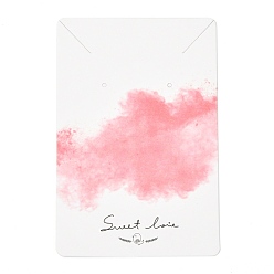 Cloud Rectangle Cardboard Jewelry Display Cards, for Hanging Earring & Necklace & Bracelet Display, Cloud Pattern, 9x6x0.04cm, about 100pcs/bag