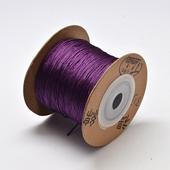 Indigo Eco-Friendly Dyed Nylon Threads, String Threads Cords, Indigo, 0.4mm, about 164.04 yards(150m)/roll