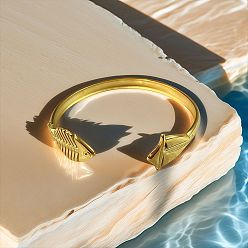 Fish Морские 304 браслеты-манжеты из нержавеющей стали для женщин, золотые, рыба, внутренний диаметр: 2-1/4 дюйм (5.6 см)