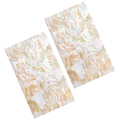 Dark Goldenrod Natural Shell Sheets, Wall Decoration, Rectangle, Dark Goldenrod, 240x140x0.2mm