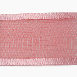 Indian Red 100 Yards Polyester Organza Ribbon with Satin Edge, Indian Red, 3/8 inch(9mm)