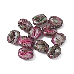 Камелия Краска для выпечки пикассо стеклянные бусины, кофейный боб, камелия, 11x8.5x6 мм, отверстие : 1 мм