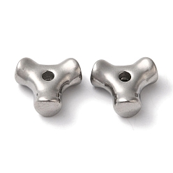 Нержавеющая Сталь Цвет Не тускнеет 304 бусины из нержавеющей стали, треугольные, цвет нержавеющей стали, 12x13x5 мм, отверстие : 1.8 мм