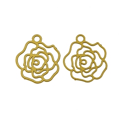 Золотистый Аэрозольная краска 430 подвески из нержавеющей стали, цветок, золотые, 12x10.5x0.3 мм, отверстие : 1.2 мм