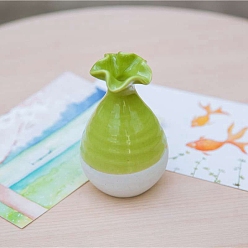 Желто-Зеленый Керамические вазы, микропейзаж, украшение для дома, желто-зеленый, 30~50 мм