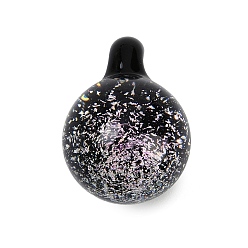 Фиолетовый Подвески лэмпворк ручной работы, подвески в форме кошки, фиолетовые, 27~29x20~20.5x20 мм, отверстие : 3 мм