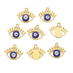 Eye Stainless Steel Enamel Pendant, Evil Eyes, Eye, 16x20mm, Hole: 2.1mm