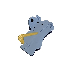 Небесно-голубой Заколки для волос с когтями из ацетата целлюлозы (смола), медведь, заколка для волос без следов челки для женщин и девочек, голубой, 85 мм