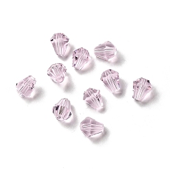 Сливовый Стекло k9 стекло, имитация Австрийские кристаллические шарики, граненые, алмаз, слива, 6x5 мм, отверстие : 1 мм