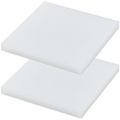 White 2Pcs Plastic Leather Craft Punching Pad, Square, White, 100x100x10mm