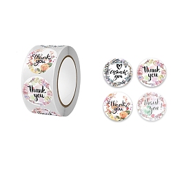 Разноцветный Спасибо стикеры, самоклеящаяся наклейка из крафт-бумаги, клейкие этикетки, для подарков, упаковочные пакеты, красочный, 38 мм, 500шт / рулон