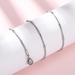 Нержавеющая Сталь Цвет 1.2мм 304 ожерелья-спутники из нержавеющей стали, не тускнеет, цвет нержавеющей стали, 17.13 дюйм (43.5 см)