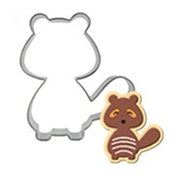 Stainless Steel Color Tarnish Resistant 304 Stainless Steel Cookie Cutters, Cookies Moulds, DIY Biscuit Baking Tool, Bear, Stainless Steel Color, 67x61mm