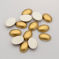 Goldenrod Oval Acrylic Cabochons, Goldenrod, 18x13x4.9~5mm