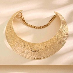 Золотой Ожерелья-чокеры из сплава с текстурированными кольцами в виде листьев, золотые, 5.51 дюйм (14 см) x 9.06 дюйм (23 см)