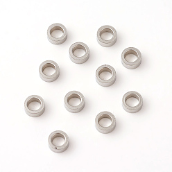 Stainless Steel Color Tarnish Resistant 201 Stainless Steel Linking Rings, Ring, Stainless Steel Color, 5x2mm, Inner Diameter: 3mm