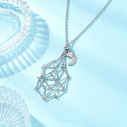 Нержавеющая Сталь Цвет 304 Нержавеющая сталь пустой мешочек макраме звезда луна кулон кабель цепь ожерелье изготовление, не тускнеет, с ползунками, цвет нержавеющей стали, 23.62 дюйм (60 см)