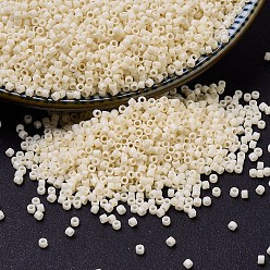 (DB0732) Opaque Dark Cream MIYUKI Delica Beads, Cylinder, Japanese Seed Beads, 11/0, (DB0732) Opaque Dark Cream, 1.3x1.6mm, Hole: 0.8mm, about 2000pcs/bottle, 10g/bottle