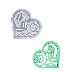 Белый Силиконовые формы для свечей своими руками, для изготовления ароматических свечей, сердце, День святого Валентина, белые, 164x165x21.5 мм