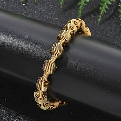 Золотой 304 эластичные браслеты из нержавеющей стали для женщин, золотые, 3/8 дюйм (0.9 см), внутренний диаметр: 2-1/4 дюйм (5.6 см)