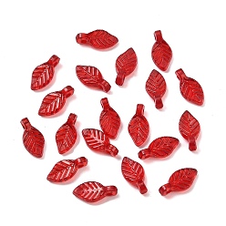 (123L) Белый крем непрозрачный блеск Прозрачные акриловые брелоки, лист, огнеупорный кирпич, 10x5x3.5 мм, отверстие : 1 мм