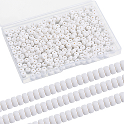 Кремово-белый 3 нитки ручной работы бусины из полимерной глины нитки, для поделок ювелирных изделий, плоско-круглые, кремово-белые, 6~7x3 мм, отверстие : 1.5 мм, около 113~116 шт / нитка, 15.55 дюйм ~ 16.14 дюйм (39.5~41 см)