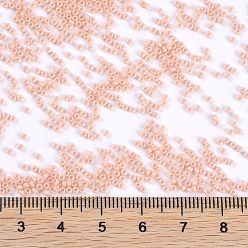 (RR3327) Dyed Opaque Salmon MIYUKI Round Rocailles Beads, Japanese Seed Beads, (RR3327) Dyed Opaque Salmon, 15/0, 1.5mm, Hole: 0.7mm, about 5555pcs/bottle, 10g/bottle