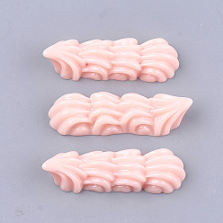 Розовый Смола декодирует кабошоны, имитация еды, шоколадный крем, туманная роза, 43~44x13x9~10 мм