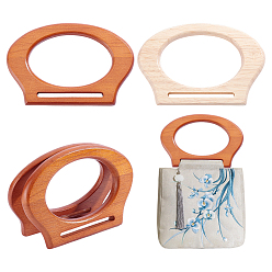 (52) Непрозрачная лаванда 4шт. 2 цвета овальные деревянные ручки для сумок, для сменных аксессуаров ручек для сумок, разноцветные, 90x137x9 мм, отверстие : 69.5x5.5 мм, 2 шт / цвет