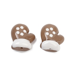 Верблюжий Бусины из стеклянной эмали, окрашенные методом запекания, перчатка, верблюжие, 17.5x15x10 мм, отверстие : 1 мм