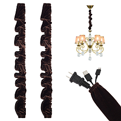 Черный 2 шт. бархатный чехол для цепи подвески люстры, чёрные, 980~1000x70~90x1.2~4 мм