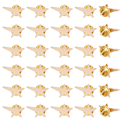 Light Gold 30шт. броши из сплава в форме звезды, булавки для воротника мужской рубашки, золотой свет, 14.5x21.5x1.5 мм