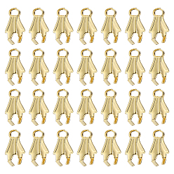 Золотой 200шт. сплава ледорубы зажимные скобы, золотые, 8x5.5x3 мм, отверстие : 1.2 мм