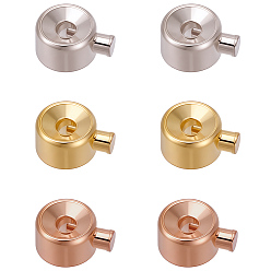 (52) Непрозрачная лаванда 6 шт. 3 цвета 925 бусины-обжимки из стерлингового серебра, бусины с трубчатым зажимом на конце для самостоятельного изготовления украшений, плоско-круглые, разноцветные, 4x3x2 мм, отверстие : 0.9 мм, 2 шт / цвет