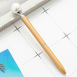 (932FM) Темно-синий аква-матовый с подкладкой Вращающаяся шариковая ручка из нержавеющей стали ярких цветов с жемчугом, школьные офисные принадлежности, темно-золотистые, 142x10 мм