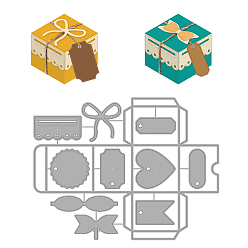 Другие Углеродистая сталь разрезает трафареты, для diy scrapbooking, Фотоальбом, декоративная бумага для тиснения, цвет нержавеющей стали, коробка узор, 183x238x0.8 мм