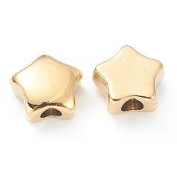 Golden 304 Stainless Steel Beads, Star, Golden, 10.5x12x5.5mm, Hole: 3mm