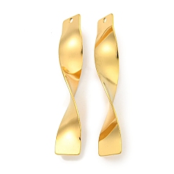 Настоящее золото 18K Ионное покрытие (ip) 304 большие подвески из нержавеющей стали, крутящийся прямоугольный шарм, реальный 18 k позолоченный, 59x10x1 мм, отверстие : 2 мм