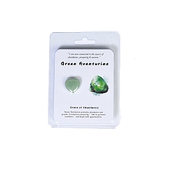 Green Aventurine Heart Shape Natural Green Aventurine Display Decorations, Reiki Energy Balancing Meditation Love Gift, Package Size: 95x95mm
