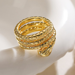 Золотой Латунные обручальные кольца для женщин, змея, золотые, размер США 8 (18.1 мм)