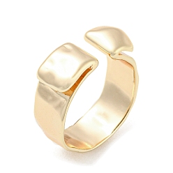 Echt 18 k vergoldet Offene Manschettenringe aus Messing, Cadmiumfrei und Nickel frei und Bleifrei, echt 18 k vergoldet, us Größe 7 1/4 (17.5 mm)
