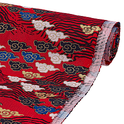 Красный 1м хлопковая ткань в японском стиле, аксессуары, облачный узор, красные, 1500x0.2 мм