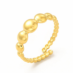 Настоящее золото 18K Ионное покрытие (ip) 304 плоская круглая открытая манжета из нержавеющей стали для женщин, реальный 18 k позолоченный, размер США 6 1/4 (16.7 мм)