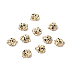 Gold Opaque Manicure Resin Cabochons, Poodle Head, Gold, 10x8.5x3mm